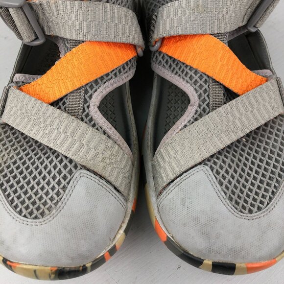 Chaco Mens Size 10** Odyssey Grey Orange Double Pull Loop Buckle Outdoor Sandals main image 5